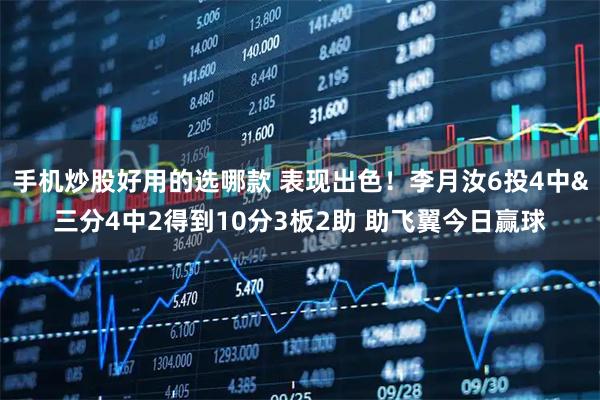 手机炒股好用的选哪款 表现出色！李月汝6投4中&三分4中2得到10分3板2助 助飞翼今日赢球